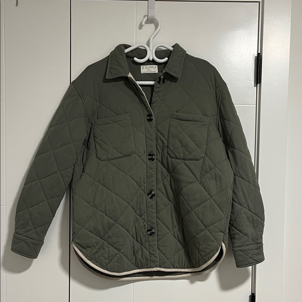 Z Supply Quilted Utility Jacket - Dark Green